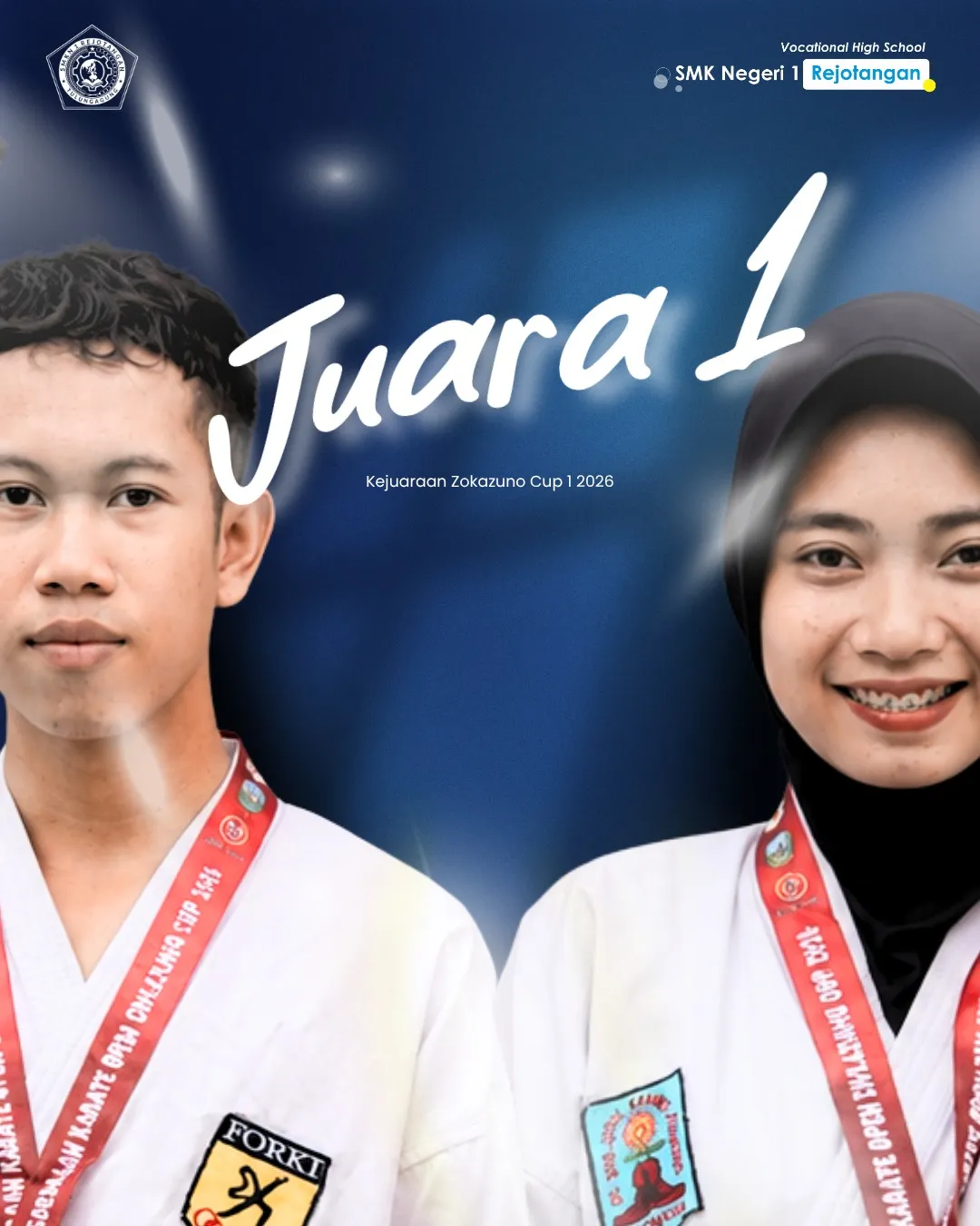 Murid SMKN 1 Rejotangan Raih Prestasi Karate pada Zokazuno Cup 2026 di Kota Malang